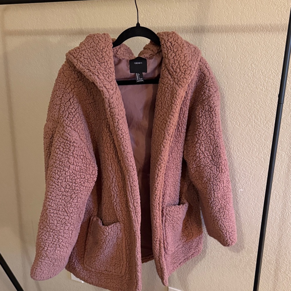 Forever 21 Blush Teddy Jacket